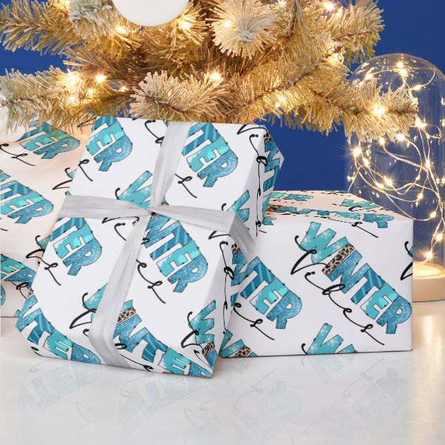 Winter Vibes Customize Wrapping Paper (Holidays)