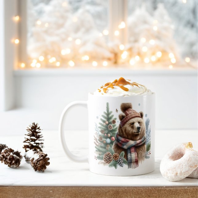 Winter Vibes Grizzly Bear -  Coffee Mug (Creator Uploaded)