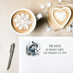 Winter Vibes Horse - Return address  Label