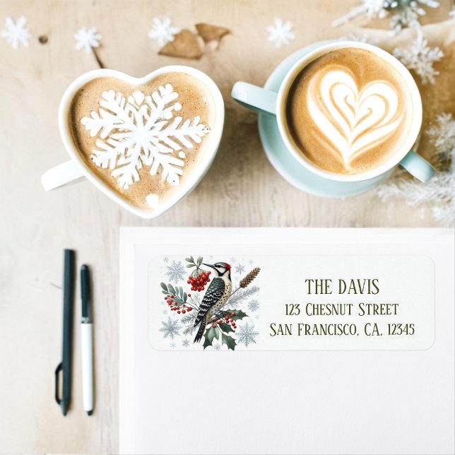 Winter Vibes Northern Flicker - Return address  Label (Creator Uploaded)