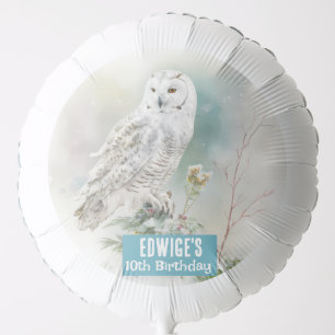 Winter vibes Owl -  Birthday Party - Balloon