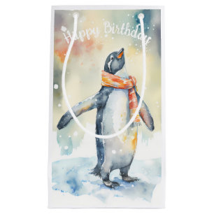 Winter vibes Penguin - Birthday Party - Small Gift Bag