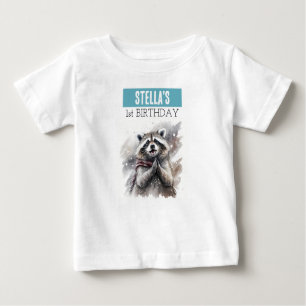 Winter Vibes Raccoon - 1st birthday T-shirt