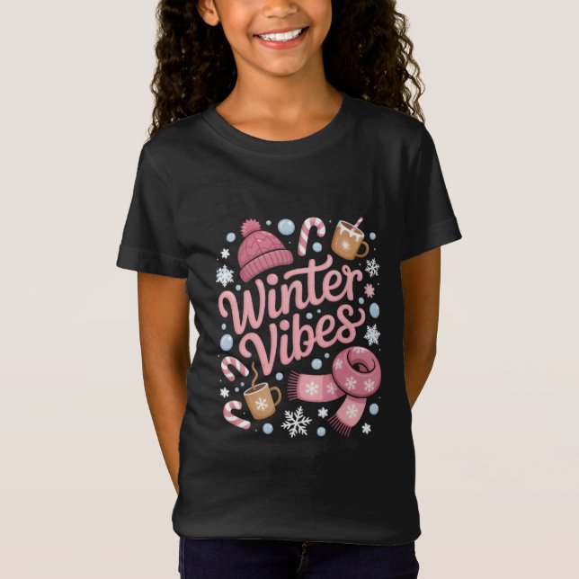 Winter Vibes Season Cold Weather Hello Winter T-Shirt (Front)