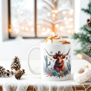 Winter Vibes Texas Longhorn - Coffee Mug