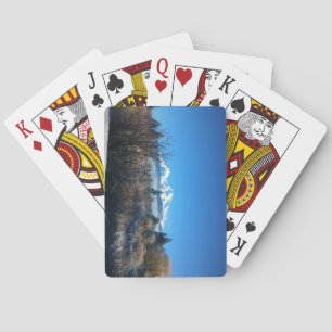 Winter View at Mount Shasta, CA Poker Cards