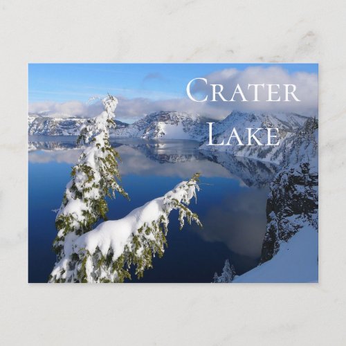 Winter View of Crater Lake Crater Lake NP Oregon Postcard