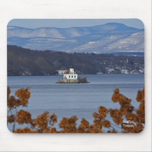 Winter View of Esopus Meadows Lighthouse Mouse Pad