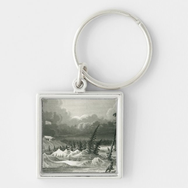 Winter View of Fort Franklin Keychain (Front)