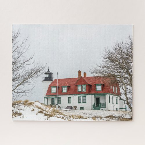 Winter View of Point Betsie _ 520 piece Jigsaw Puzzle