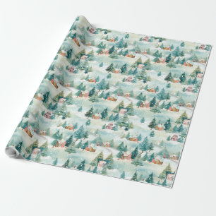 Winter Village Christmas Wrapping Paper
