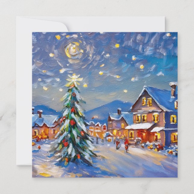 Winter Village Holiday Card (Front)