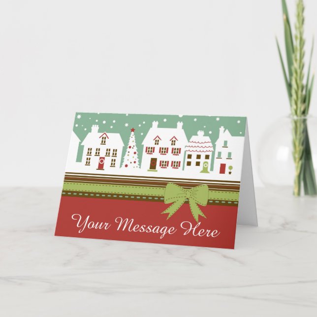 Winter Village Holiday Card (Front)