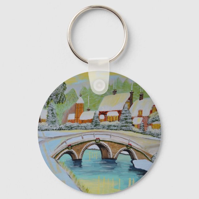 winter village keychain (Front)