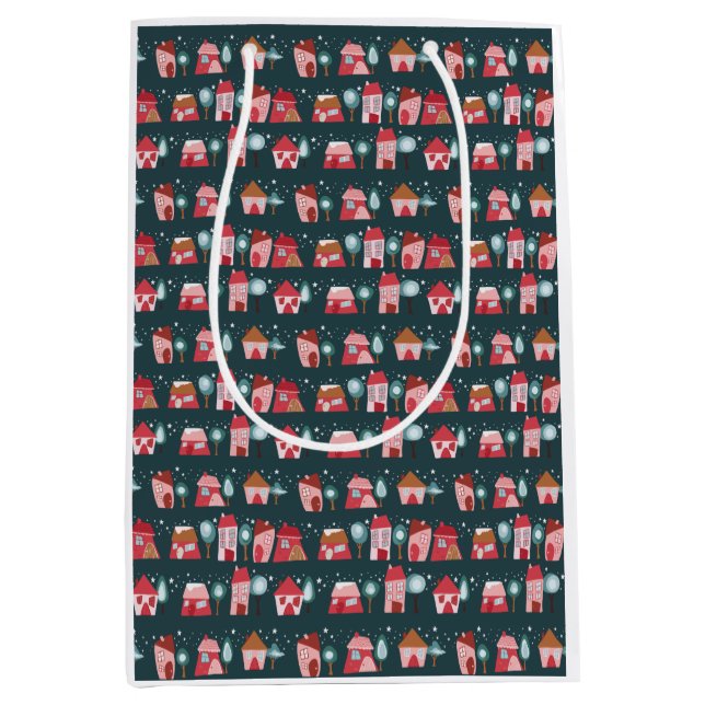 Winter Village Medium Gift Bag (Front)