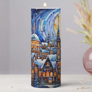 Winter Village Pillar Candle