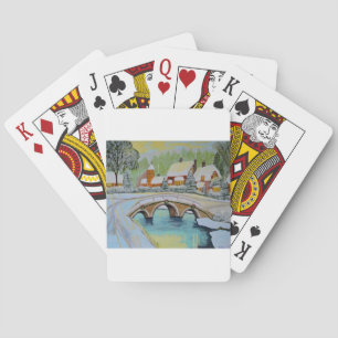 winter village poker cards