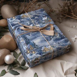 Winter Village White Christmas Wrapping Paper