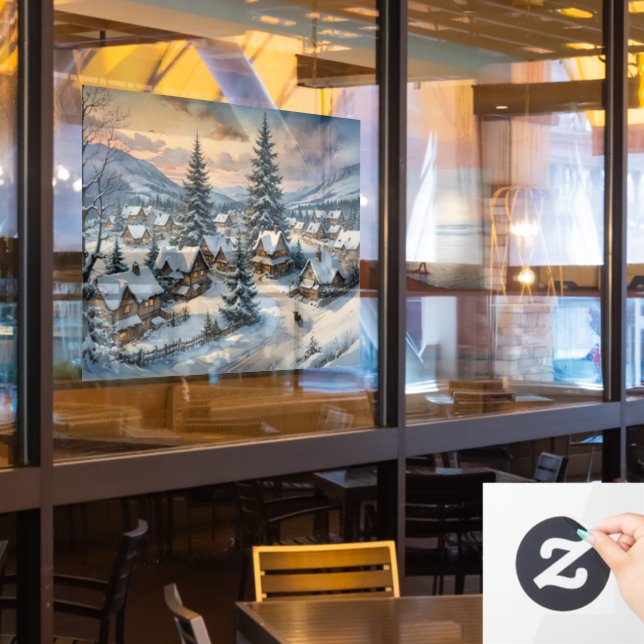 Winter Village Window Cling (Restaurant Window)