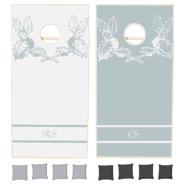 Winter Vintage Holly Cornhole Set (Set)