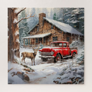 Winter Vintage Truck Puzzle