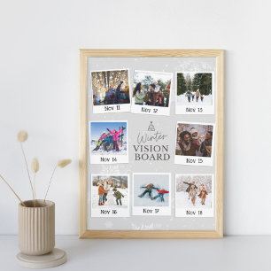 Winter Vision Board Family Photo With Date Plaque