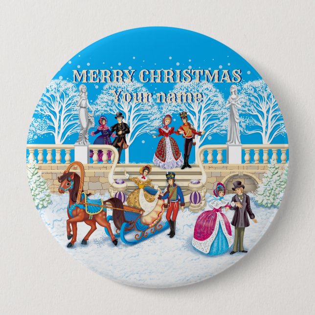  Winter walk  Button (Front)