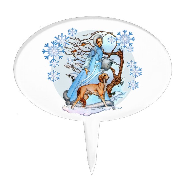 Winter Walk Cake Topper (Front)