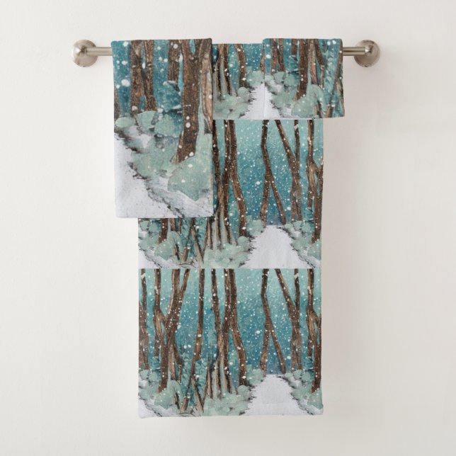 Winter Walk Collection Bath Towel Set (Insitu)