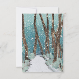 Winter Walk Collection Thank You Card