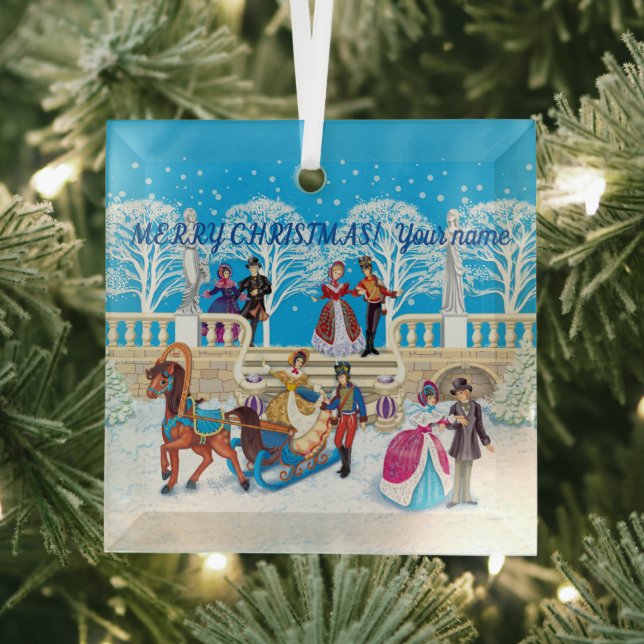  Winter walk  Glass Ornament (Insitu)