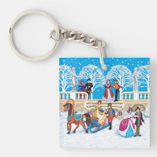 Winter walk keychain (Front)