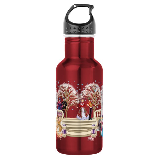 Winter walk   Ladies and gentlemen Stainless Steel Water Bottle (Front)