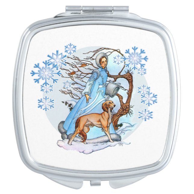 Winter Walk Makeup Mirror (Front)