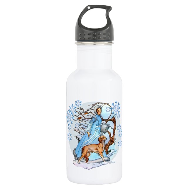Winter Walk Stainless Steel Water Bottle (Front)