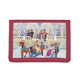 Winter walk tri-fold wallet