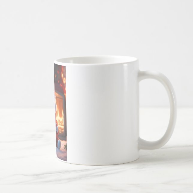 Winter Warmth – Cozy Mug Design with Snowflakes  (Right)