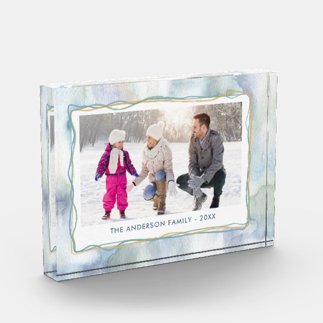 Winter Watercolor | 2 Photo Christmas (Left)