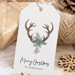 Winter Watercolor Deer Wreath Christmas Gift Tags<br><div class="desc">Winter Watercolor Deer Wreath Christmas</div>