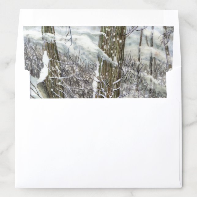Winter Watercolor Envelope Liner (In Envelope)