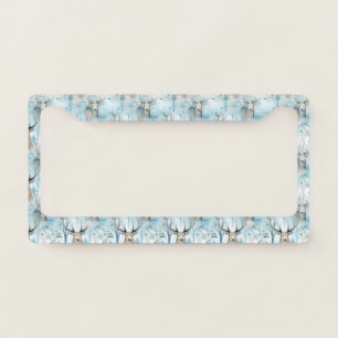 Winter Watercolor Forest Deer (2) License Plate Frame