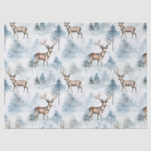 Winter Watercolor Forest Deer (5) Tissue Paper