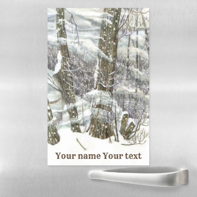 Winter Watercolor Magnetic Dry Erase Sheet (In Situ)