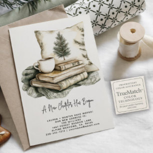 Winter Watercolor New Chapter Has Begun Holiday Announcement Postcard