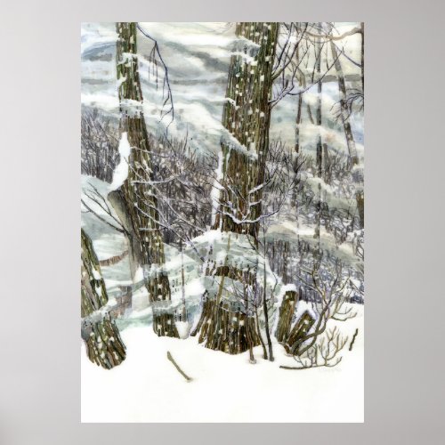 Winter Watercolorpainting Poster