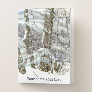 Winter Watercolor Pocket Folder