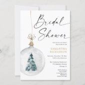 Winter watercolors Christmas bridal shower Invitation (Front)
