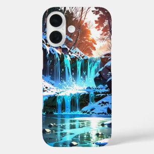 Winter Waterfall Magic iPhone 16 Case
