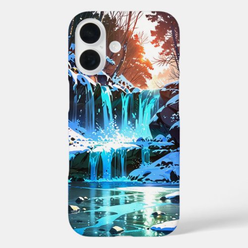 Winter Waterfall Magic iPhone 16 Case