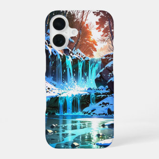 Winter Waterfall Magic iPhone 16 Case